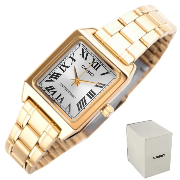 ZEGAREK DAMSKI CASIO  LTP-V007G-9B prostokątny+BOX