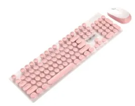 retro-bezprzewodowa-klawiatura-myszka-usb-rozowa-pink