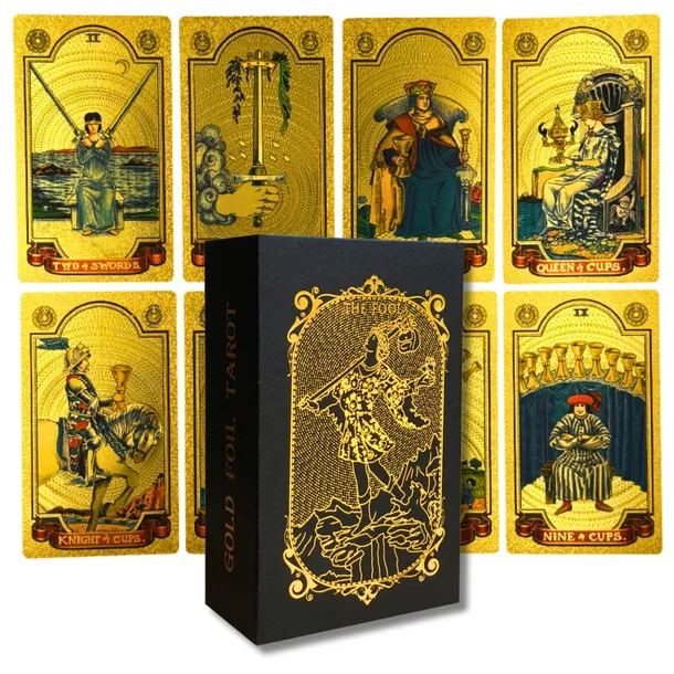DUŻE KARTY ZESTAW KLASYCZNYCH KART TAROTA THE RIDER TAROT WRÓŻBY Z KART wm9
