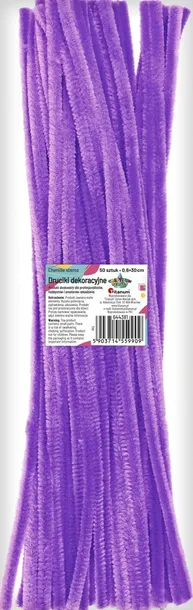 Druciki dekoracyjne wyciory fioletowe 0,6x30 cm 50 sztuk Titanum