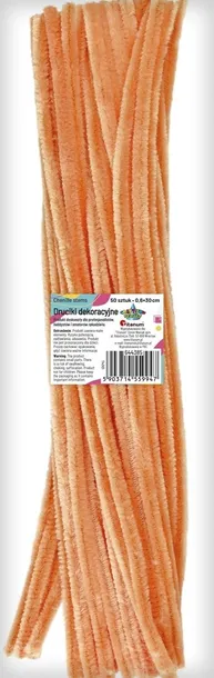 Druciki dekoracyjne wyciory łososiowe 0,6x30 cm 50 sztuk Titanum