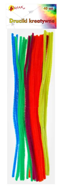 Druciki kreatywne mix kolorów neonowe 40 szt 30 cm Shan