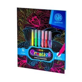 zestaw-do-kolorowania-flowers-neon-16-kolorowanek-i-6-markerow-astra