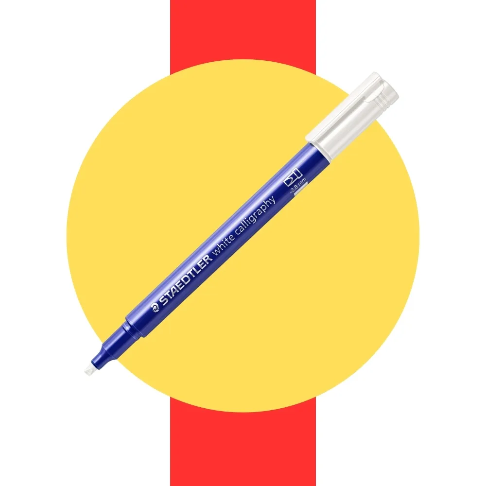 marker-white-calligraphy-bialy-staedtler