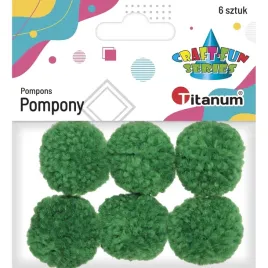 pompony-wloczkowe-zielone-30mm-6szt-titanum