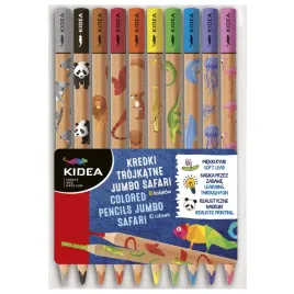 kredki-trojkatne-jumbo-safari-10-kolorow-kidea