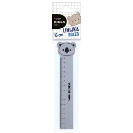 linijka-z-figurka-15cm-kidea-szary