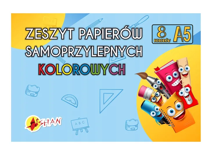 Zeszyt papierów samoprzylepny A5 8k Shan