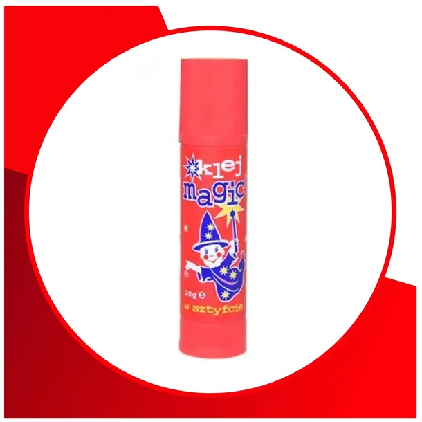 klej-magic-w-sztyfcie-20g-klej-biurowy-bezbarwny-wysuwany-niebrudzacy-stan-nowy