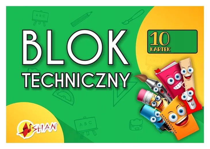 Blok techniczny szkolny A3 10 kartek biały 200g