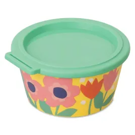 miska-z-pokrywka-700-ml-plastikowa-w-kwiaty-zielona-do-przechowywania
