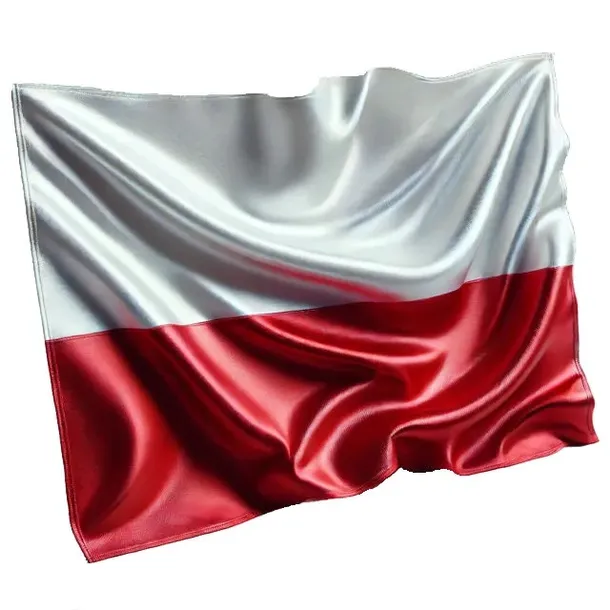 Flaga Polski Polska 150x92 Atłas Satyna Atłasowa na maszt Sacrum