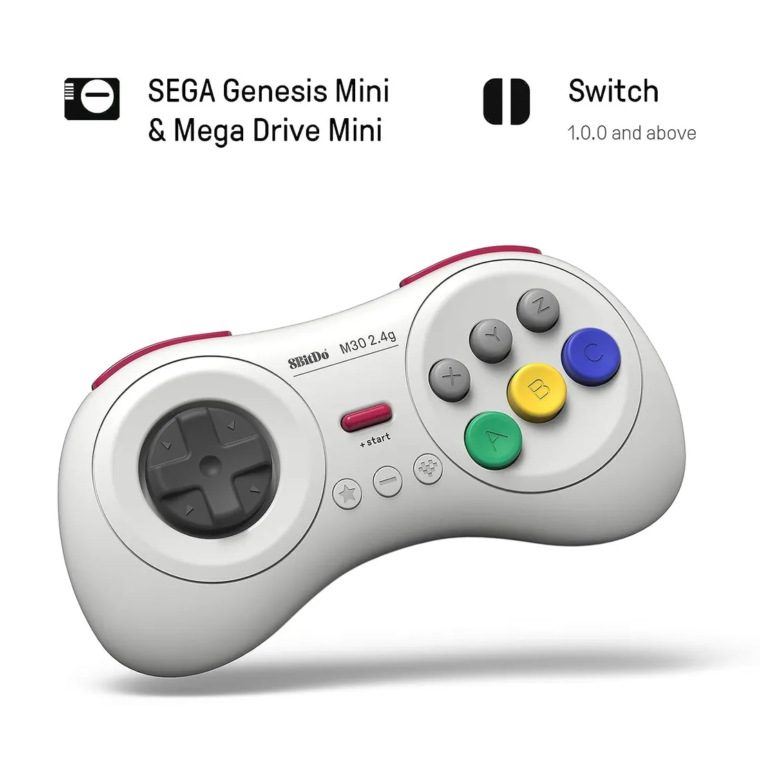 8bitdo-m30-2-4g-white-pad-sega-mega-drive-mini-switch-rpi