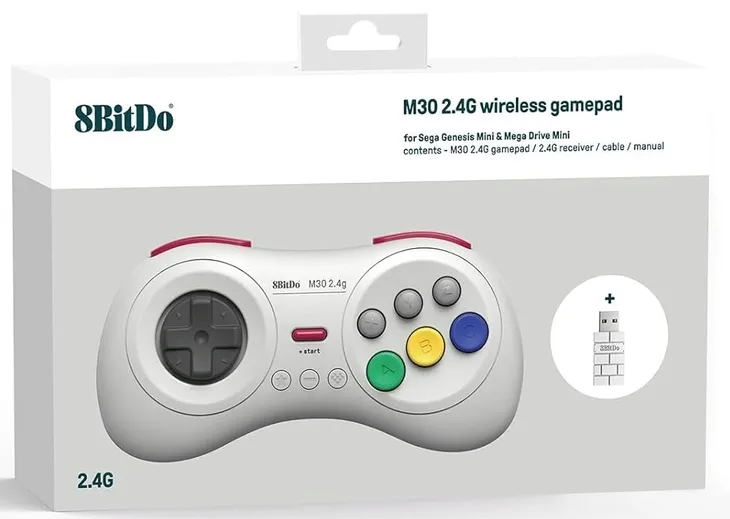 8bitdo-m30-2-4g-white-pad-sega-mega-drive-mini-switch-rpi-kod-taryfy-celnej-95045000