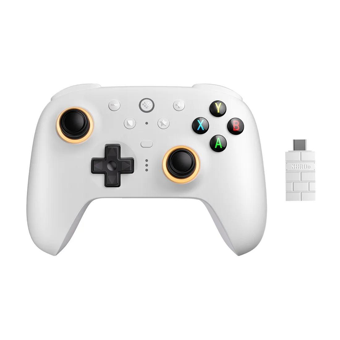 pad-bezprzewodowy-do-pc-android-8bitdo-ultimate-2-wireless-2-4ghz-bialy-waga-z-opakowaniem-0-54-kg