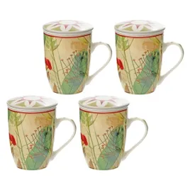 zestaw-4-kubkow-300-ml-czerwonych-z-zaparzaczem-roseandtulipani-mirabilia