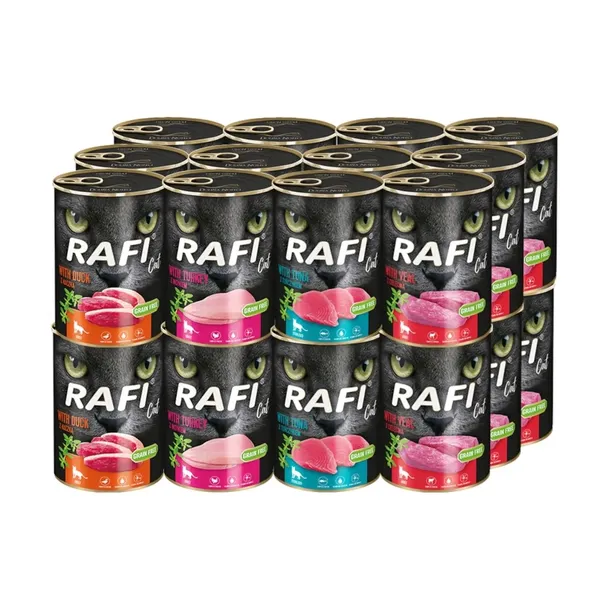Mokra karma dla kota Rafi cat mix smaków 24 x 400 g