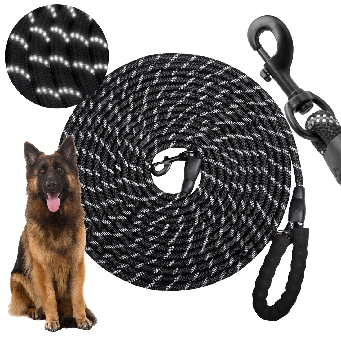 smycz-linka-treningowa-rascal-tasma-5-m-kolor-czarny