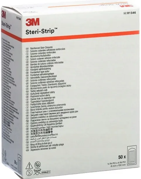 Paski do zamykania ran 3M Steri-Strip 6mm x 100mm R1546 500 pasków