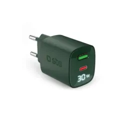 ladowarka-sieciowa-uniwersalna-sbs-lcd-gan-pd-30w-usb-usb-c-zielona