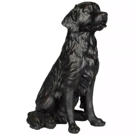 figurka-pies-golden-retriever-imitacja-dekoracyjna-czarna-do-salonu-prezent