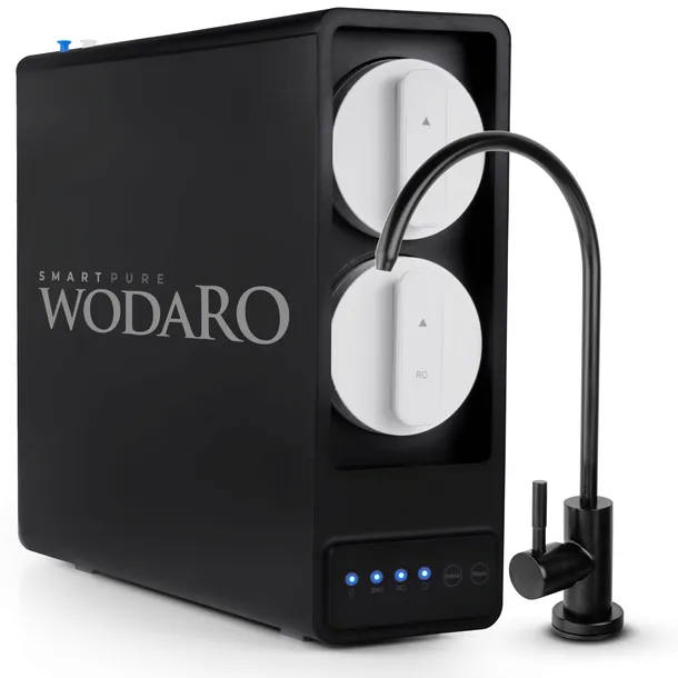 SMARTPURE RO800 WodaRO Odwrócona Osmoza Filtr Wody 800 GPD + Czarna Bateria