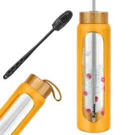 butelka-kuketo-szklana-1200-ml-czerwona-ze-slomka-i-uchwytem