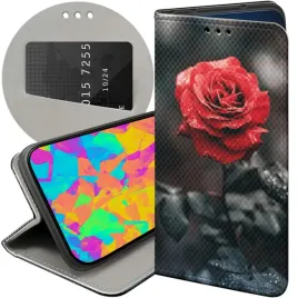 etui-z-klapka-do-xiaomi-redmi-note-14-5g-wzory-roza-z-roza-rose-futeral