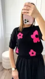 sweter-floral-short-czarny-stan-nowy