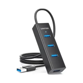 unitek-czarny-aktywny-hub-usb-a-3-1-5gbps-na-4-porty-usb-a-kabel-120-cm