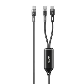 przewod-ladujacy-usb-typ-c-do-2x-usb-typ-c-unitek-2w1-pd-100w-silikonowy