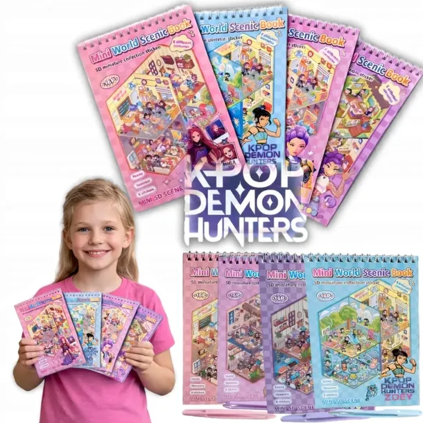 Notes wyklejanka KPOP Demon Hunters zestaw do wyklejania scen A6 Dla Dzieci