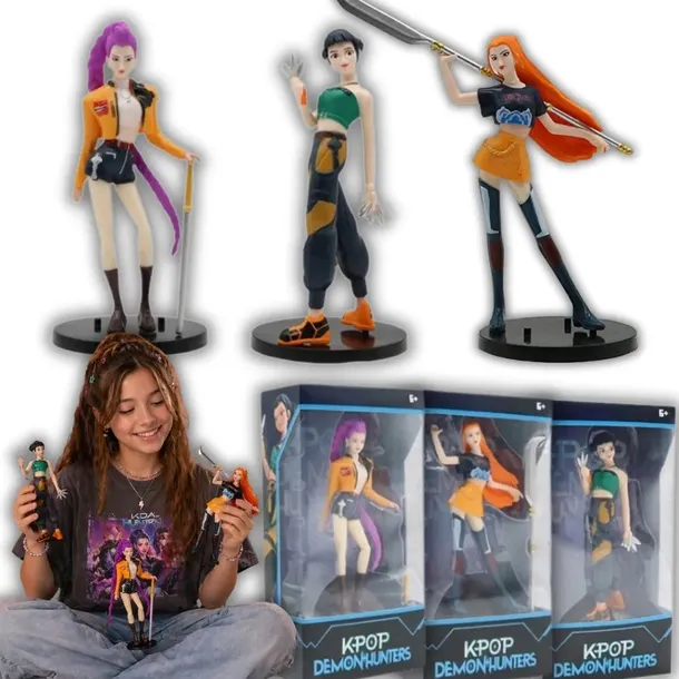 Zestaw z 3 szt Figurki KPOP Demon Hunters Kolekcjonerski Zabawka Dla Dzieci