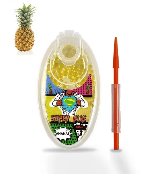MOCNE SUPER KLIK kulki smakowe do papierosów ANANAS ANANASOWE 100 szt.