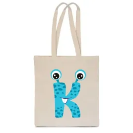 eko-torba-bawelna-bezowa-dziecieca-z-litera-k-imie-dziecka-monster-tt-479