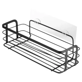 polka-pod-prysznic-metalowa-czarna-przyklejana