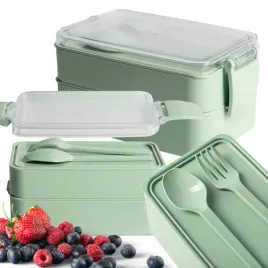 sniadaniowka-lunchbox-pietrowy-pojemnik-sniadanie-pracy-sztucce-zielony-1l