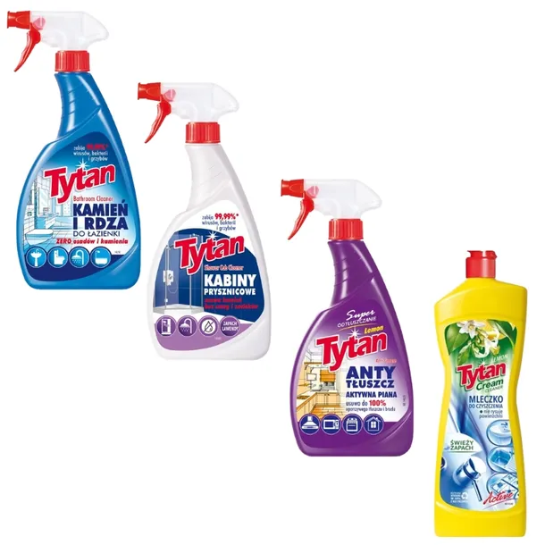 Tytan SPRAY 1x TŁUSZCZ 2x ŁAZIENKA 1x MLECZKO