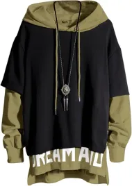 meska-bluza-z-kapturem-techwear-patchwork-luzna-modna-czarna-zielona-m