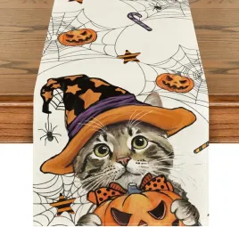 bieznik-na-stol-halloweenowy-w-dynie-i-koty-ozdobny-bialy-40x300-cm