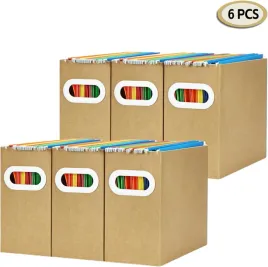 teczka-na-dokumenty-organizer-biurowy-komplet-6-sztuk-brazowy-a4