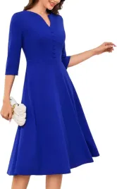 damska-sukienka-koktajlowa-elegancka-midi-dekolt-serek-suknia-niebieska-xl