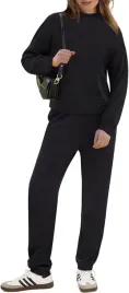 damski-komplet-dresowy-premium-bluza-golfowa-spodnie-jogging-czarny-xxl