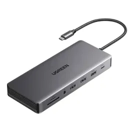 hub-usb-c-ugreen-cm681-4x-usb-2x-hdmi-displayport-rj45-sd-tf-aux-pd
