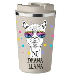 kubek-termiczny-premium-bezowy-prezent-dzien-kobiet-no-drama-lama-kt-452-b