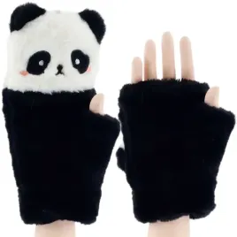 damskie-zimowe-rekawiczki-mitenki-zabawne-mordki-misiu-panda