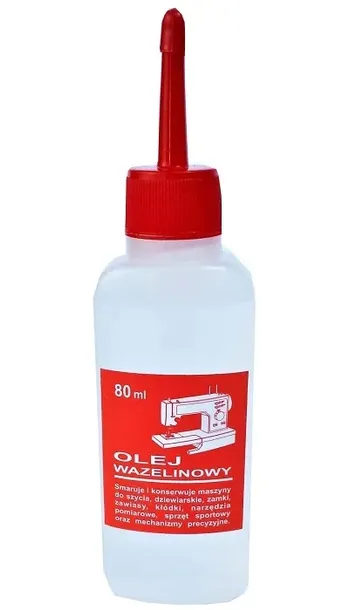 Olej wazelinowy 80ml do maszyn do szycia kłódek zamków bezwonny