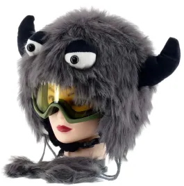 zabawna-nakladka-na-kask-narciarski-snowboardowy-mordka-rogi-szara