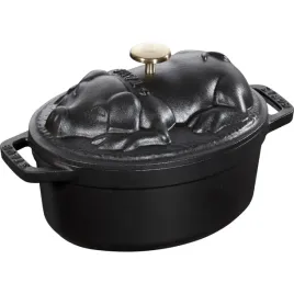 garnek-zeliwny-staub-1-l-owalny-czarny-la-cocotte