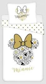 posciel-140x200-minnie-gold-mini-myszka-kokardy-poszewka-70x90-biala-bezowa